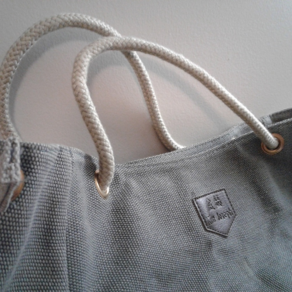 Kim Joseph Grey Canvas Tote